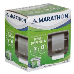 Marathon Automated Touchless Roll Towel Dispenser, 350 ft. Capacity (Smoke)