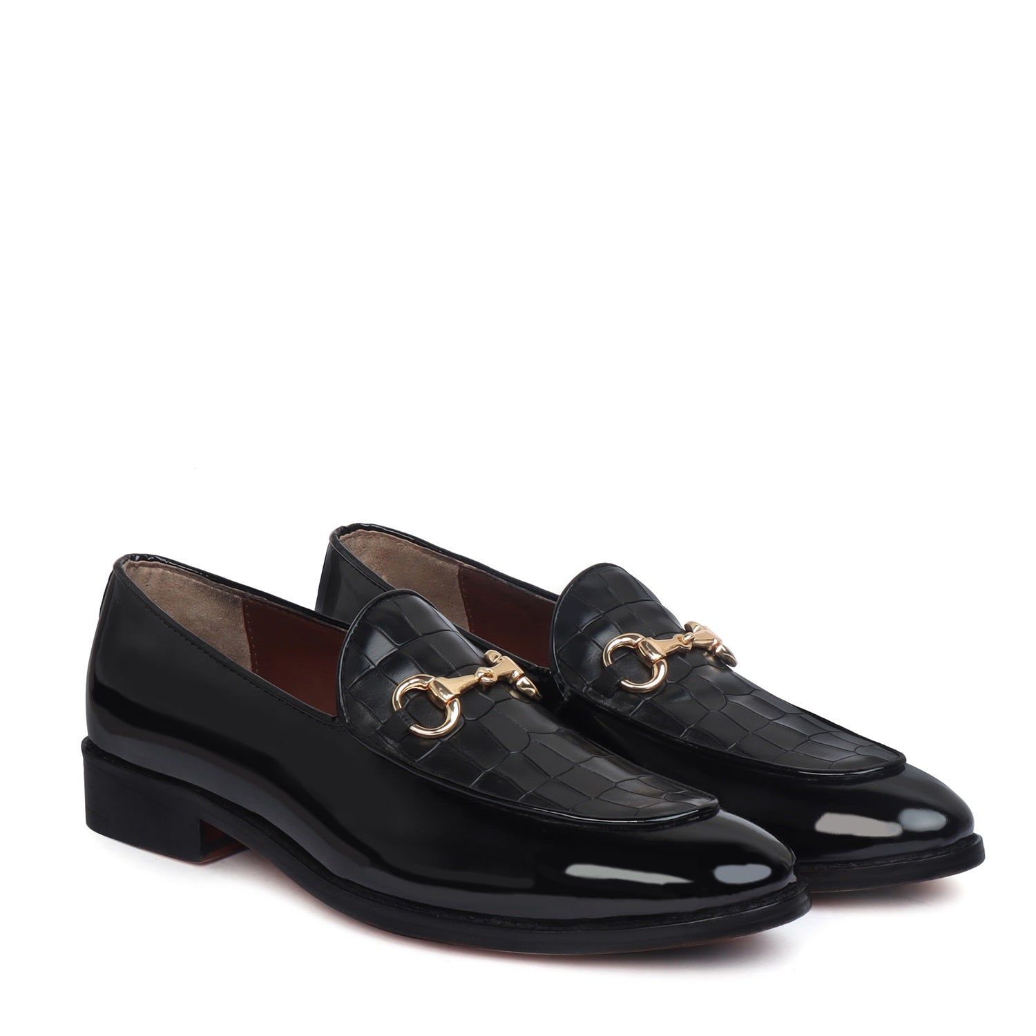 BLACK PATENT LEATHER LOAFER SHOE